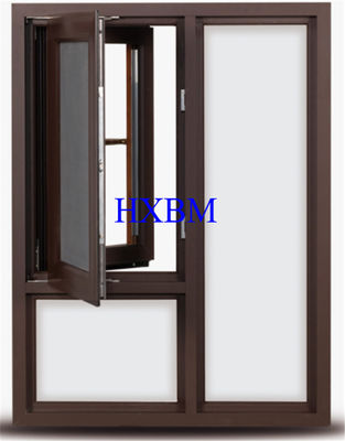 نوافذ خشبية مفتوحة للداخل ISO9001 مع ثلاث طبقات من الشبكات