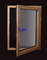 نوافذ ألمنيوم خشبية EPDM مع زجاج ثلاثي للسوق العربي السعودي
