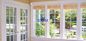 الأبواب والنوافذ الألمانية نمط الأخشاب ، و 68mm إطار الخشب بابية النوافذ